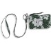 Vera Bradley Women's Cotton Collegiate Zip ID Case and Lanyard Combo (Multiple Teams Available), Michigan State University Dark Green/White Rain Garden - Recycled Cotton, One Size