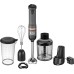 BLACK+DECKER Kitchen Wand Cordless Immersion Blender, 3 in 1 Multi Tool Set, Hand Blender with Charging Dock, Whisk, and Chopper, Grey (BCKM1013K01)